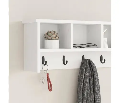 Sienas Pakaramais Balts 100 X 16 X 26 Cm Inženierijas Koks Vidaxl