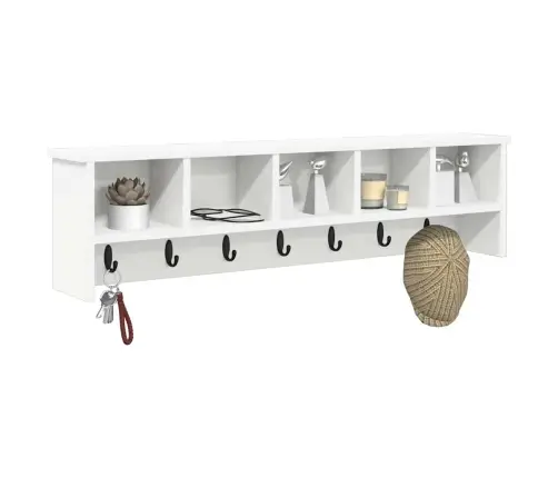 Sienas Pakaramais Balts 100 X 16 X 26 Cm Inženierijas Koks Vidaxl