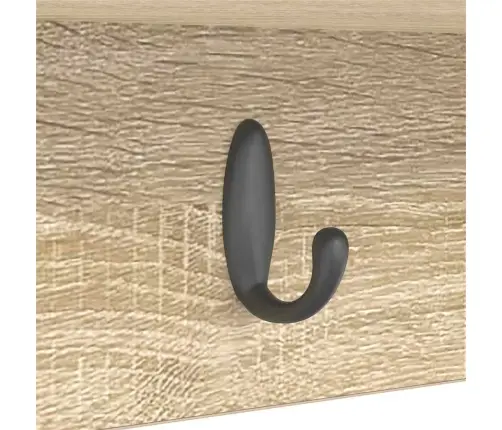 Sienas Pakaramais Ar Plauktu Sonomas Ozola 100 X 16 X 26 Cm Vidaxl