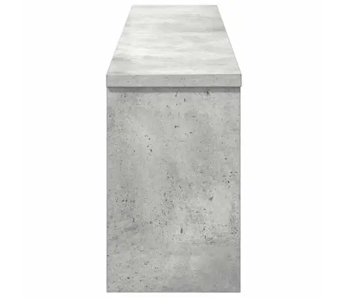 Sienas Pakaramais Ar Plauktu Betona Pelēka 100 X 16 X 26 Cm Vidaxl
