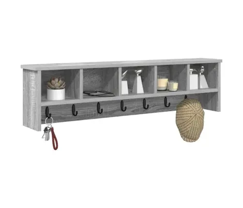 Sienas Pakaramais Pelēka Sonomas Ozola 100 X 16 X 26 Cm Vidaxl