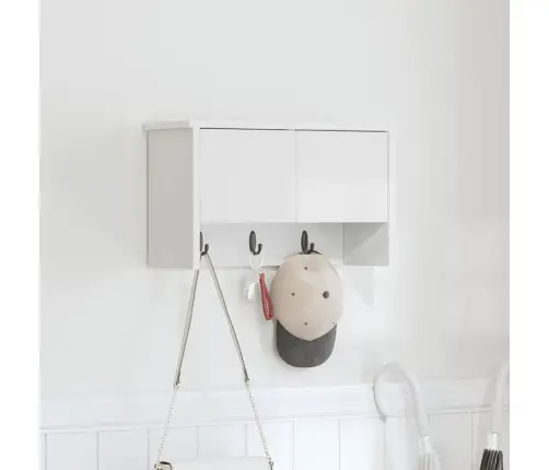 Sienas Pakaramais Balts 50 X 20 X 30 Cm Inženierijas Koks Vidaxl