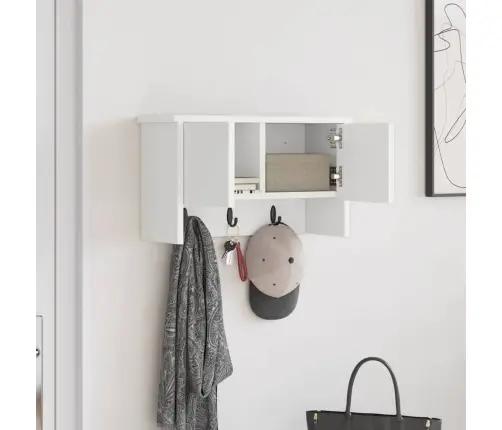 Sienas Pakaramais Balts 50 X 20 X 30 Cm Inženierijas Koks Vidaxl