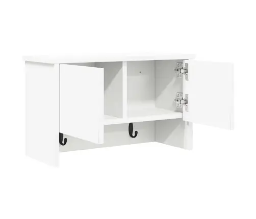 Sienas Pakaramais Balts 50 X 20 X 30 Cm Inženierijas Koks Vidaxl