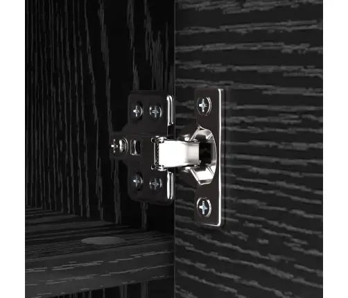 Sienas Pakaramais Melns Ozols 50 X 20 X 30 Cm Inženierijas Koks Vidaxl