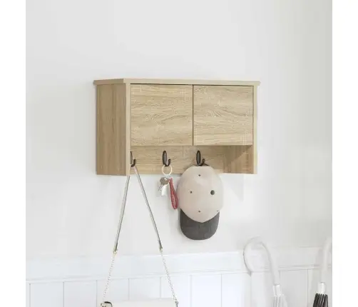 Sienas Pakaramais Ar Plauktu Sonomas Ozola 50 X 20 X 30 Cm Vidaxl