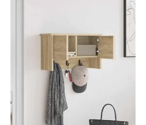 Sienas Pakaramais Ar Plauktu Sonomas Ozola 50 X 20 X 30 Cm Vidaxl