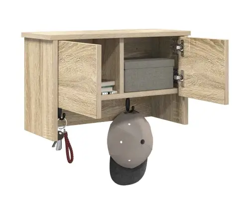 Sienas Pakaramais Ar Plauktu Sonomas Ozola 50 X 20 X 30 Cm Vidaxl