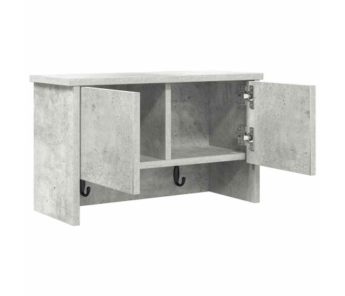 Sienas Pakaramais Ar Plauktu Betona Pelēka 50 X 20 X 30 Cm Vidaxl