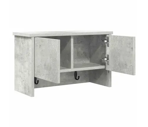 Sienas Pakaramais Ar Plauktu Betona Pelēka 50 X 20 X 30 Cm Vidaxl