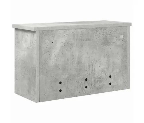 Sienas Pakaramais Ar Plauktu Betona Pelēka 50 X 20 X 30 Cm Vidaxl