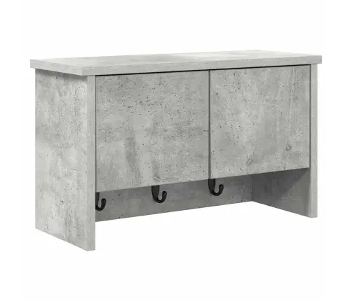 Sienas Pakaramais Ar Plauktu Betona Pelēka 50 X 20 X 30 Cm Vidaxl