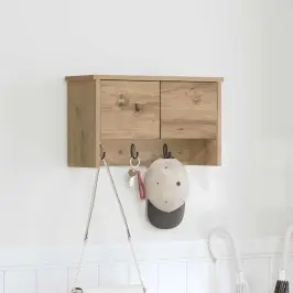 Sienas Pakaramais Ar Plauktu Amatnieku Ozola 50 X 20 X 30 Cm Vidaxl