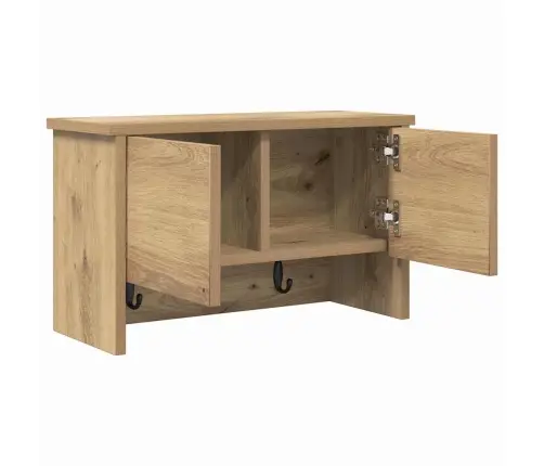 Sienas Pakaramais Ar Plauktu Amatnieku Ozola 50 X 20 X 30 Cm Vidaxl