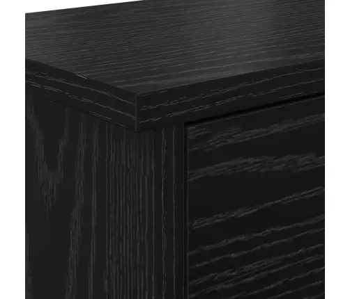 Prikabinamas Paltas Su Lentyna Juoda Ąžuolo 80 X 20 X 30 Cm