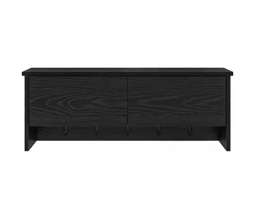 Prikabinamas Paltas Su Lentyna Juoda Ąžuolo 80 X 20 X 30 Cm