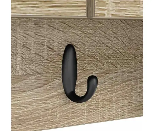 Sienas Pakaramais Ar Plauktu Sonomas Ozola 80 X 20 X 30 Cm Vidaxl