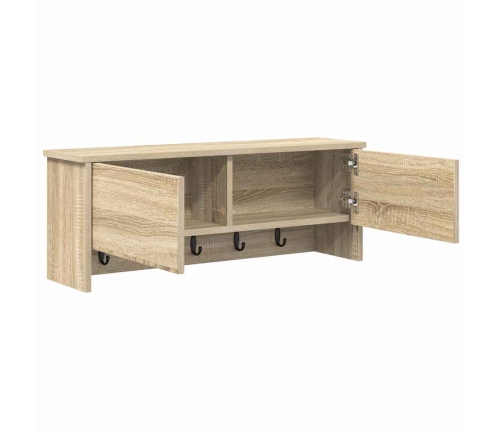 Sienas Pakaramais Ar Plauktu Sonomas Ozola 80 X 20 X 30 Cm Vidaxl