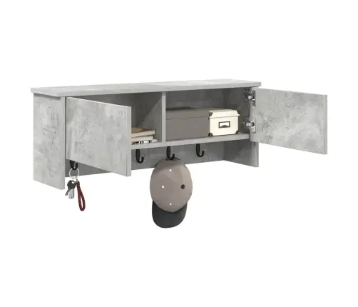 Prikabinamas Paltas Su Lentyna Betono Pilka 80 X 20 X 30 Cm