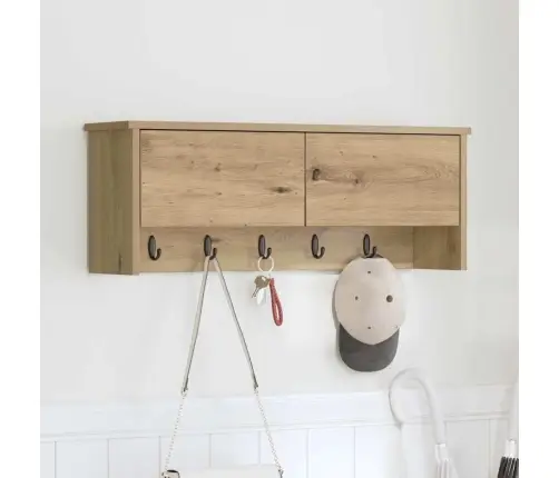 Seinale Kinnitatav Riidepuu Uksega Käsitöötamm 80 X 20 X 30 Cm Seinale Kinnitatav Riidepuu Uksega Käsitöötamm 80 X 20 X 30 Cm