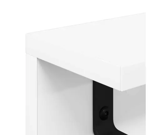 Sienas Pakaramais Balts 40 X 10.5 X 10.5 Cm Inženierijas Koks Vidaxl