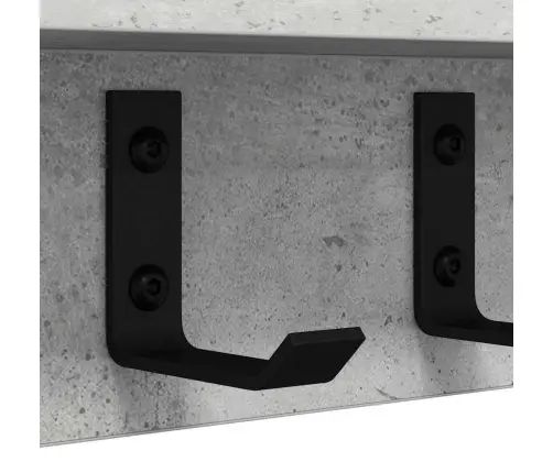 Sienas Pakaramais Ar Plauktu Betona Pelēka 40 X 10.5 X 10.5 Cm Vidaxl