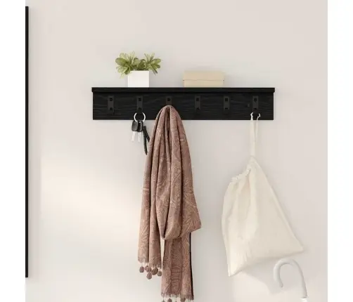 Prikabinamas Paltas Su Lentyna Juoda Ąžuolo 60 X 10.5 X 10.5 Cm