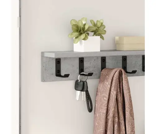 Seinale Kinnitatav Riidepuu Betoonihall 60 X 10.5 X 10.5 Cm