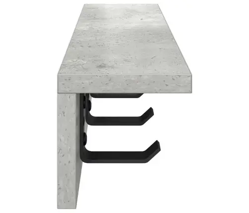 Seinale Kinnitatav Riidepuu Betoonihall 60 X 10.5 X 10.5 Cm