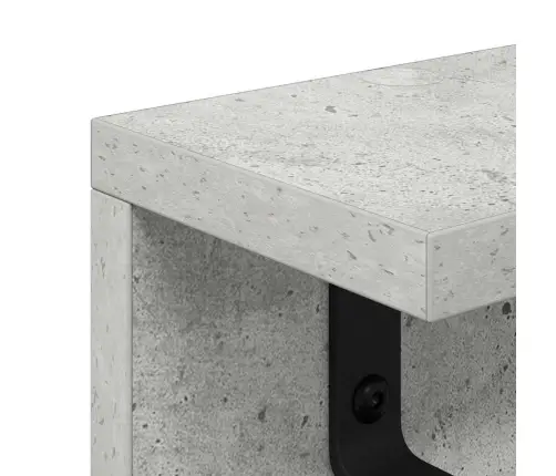 Sienas Pakaramais Ar Plauktu Betona Pelēka 80 X 10.5 X 10.5 Cm Vidaxl