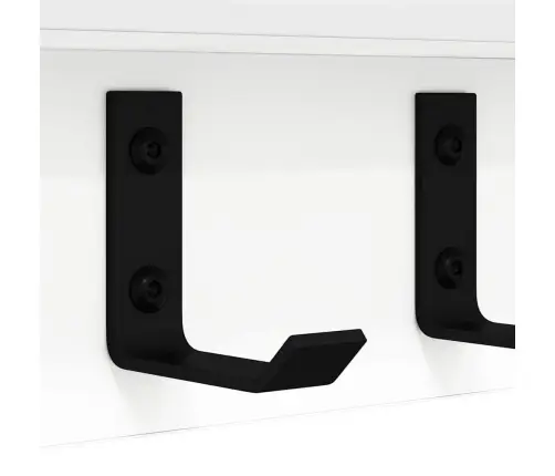 Sienas Pakaramais Balts 100 X 10.5 X 10.5 Cm Inženierijas Koks Vidaxl