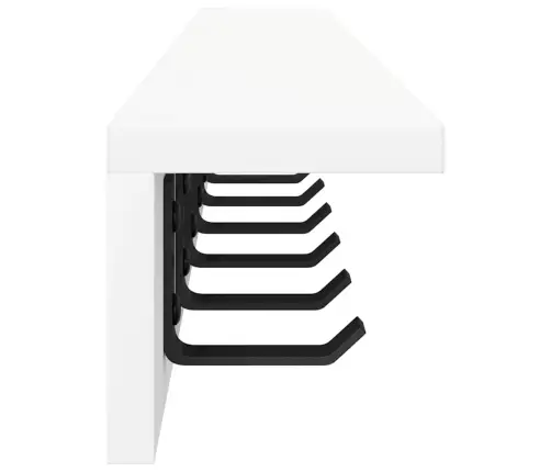 Sienas Pakaramais Balts 100 X 10.5 X 10.5 Cm Inženierijas Koks Vidaxl