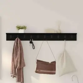Sienas Pakaramais Ar Plauktu Melns Ozols 100 X 10.5 X 10.5 Cm Vidaxl