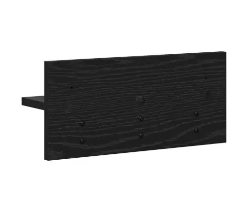 Sienas Pakaramais Ar Plauktu Melns Ozols 40 X 10.5 X 18 Cm Vidaxl