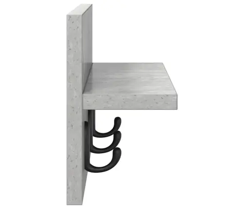 Sienas Pakaramais Ar Plauktu Betona Pelēka 40 X 10.5 X 18 Cm Vidaxl