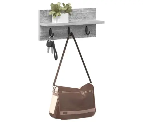 Sienas Pakaramais Pelēka Sonomas Ozola 40 X 10.5 X 18 Cm Vidaxl