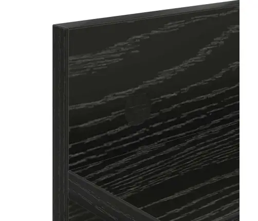 Sienas Pakaramais Ar Plauktu Melns Ozols 60 X 10.5 X 18 Cm Vidaxl
