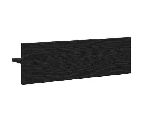 Sienas Pakaramais Ar Plauktu Melns Ozols 60 X 10.5 X 18 Cm Vidaxl