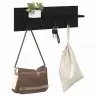 Sienas Pakaramais Ar Plauktu Melns Ozols 60 X 10.5 X 18 Cm Vidaxl
