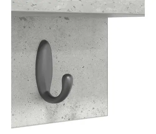 Sienas Pakaramais Ar Plauktu Betona Pelēka 60 X 10.5 X 18 Cm Vidaxl