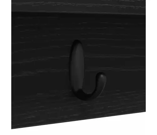 Sienas Pakaramais Ar Plauktu Melns Ozols 80 X 10.5 X 18 Cm Vidaxl
