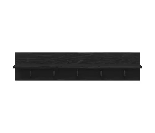 Sienas Pakaramais Ar Plauktu Melns Ozols 80 X 10.5 X 18 Cm Vidaxl