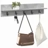 Prikabinamas Paltas Su Lentyna Betono Pilka 80 X 10.5 X 18 Cm