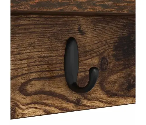 Seinale Kinnitatav Riidepuu Suitsutatud Tamm 80 X 10.5 X 18 Cm