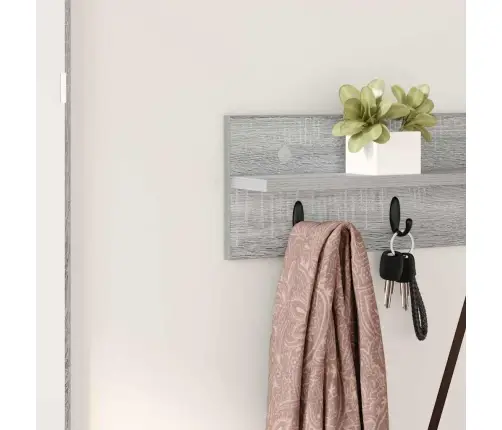 Prikabinamas Paltas Su Saugykla Pilkas Sonoma 80 X 10,5 X 18 Cm