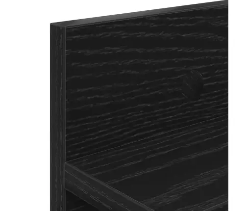 Prikabinamas Paltas Su Lentyna Juoda Ąžuolo 100 X 10.5 X 18 Cm Prikabinamas Paltas Su Lentyna Juoda Ąžuolo 100 X 10.5 X 18 Cm