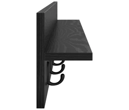 Prikabinamas Paltas Su Lentyna Juoda Ąžuolo 100 X 10.5 X 18 Cm Prikabinamas Paltas Su Lentyna Juoda Ąžuolo 100 X 10.5 X 18 Cm