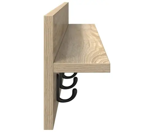 Sienas Pakaramais Ar Plauktu Sonomas Ozola 100 X 10.5 X 18 Cm Vidaxl