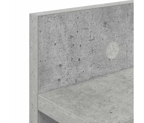 Sienas Pakaramais Ar Plauktu Betona Pelēka 100 X 10.5 X 18 Cm Vidaxl