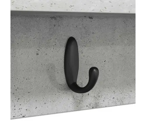 Sienas Pakaramais Ar Plauktu Betona Pelēka 100 X 10.5 X 18 Cm Vidaxl